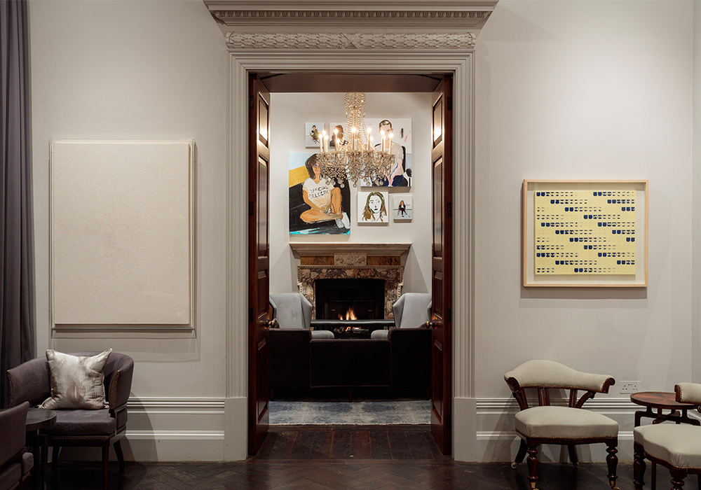 Henry Taylor exhibition fireplace