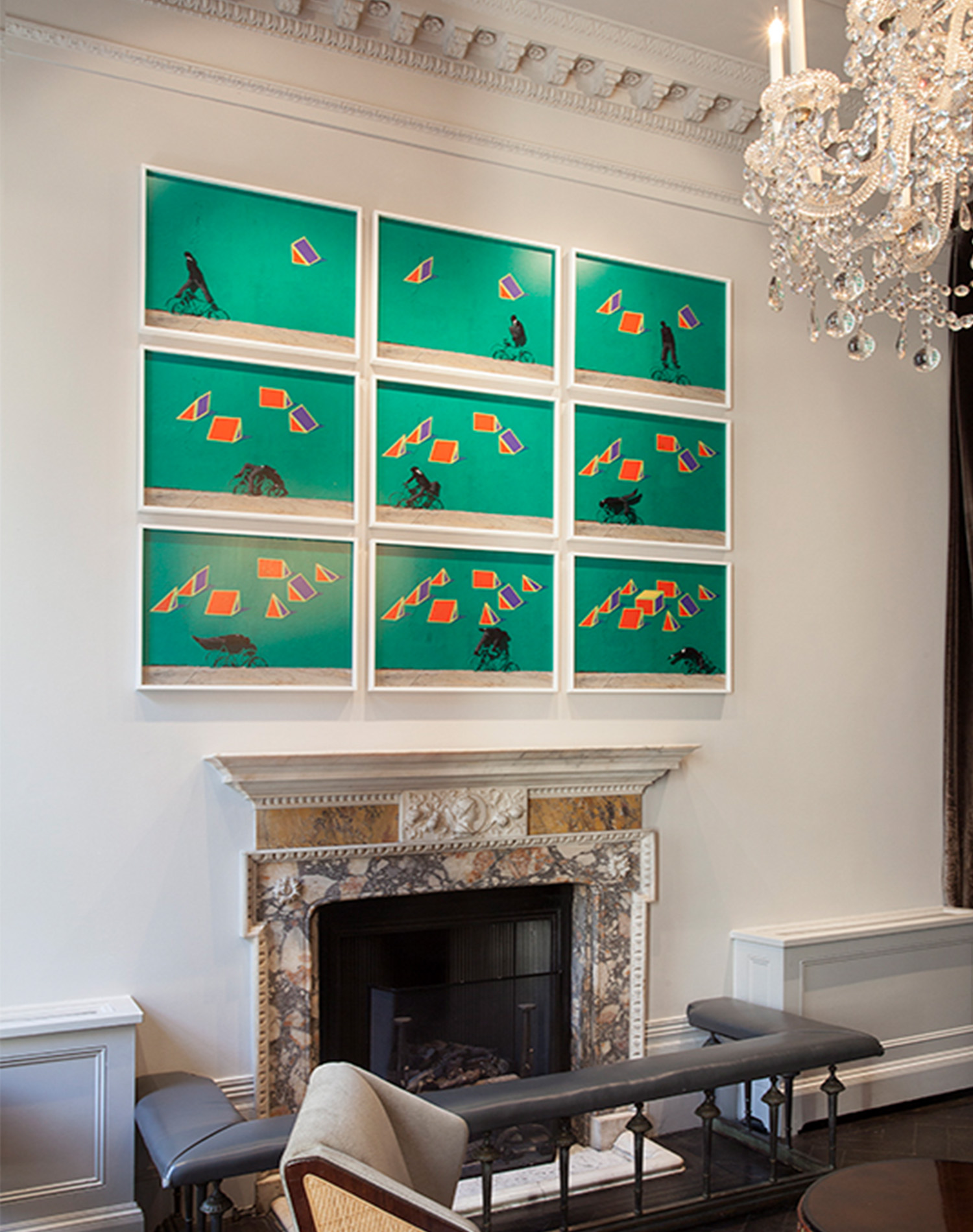 Robin Rhode fireplace close up