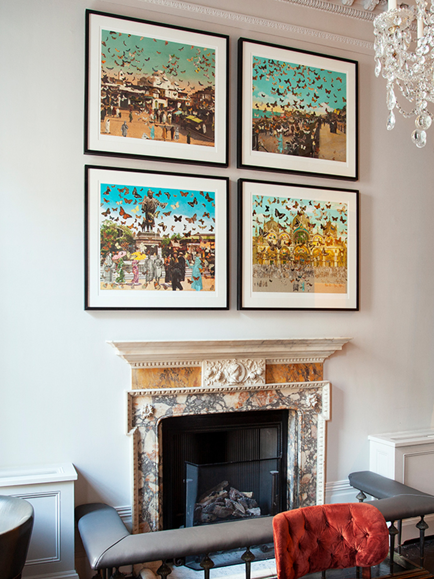 Peter Blake Fireplace portrait