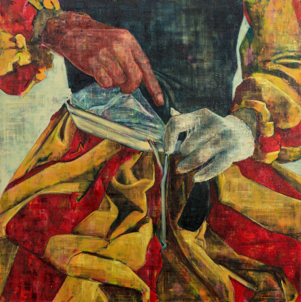 Crotch (2025) 100cm x 100cm Oil on Linen